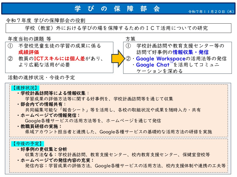 第２回学びの保障部会